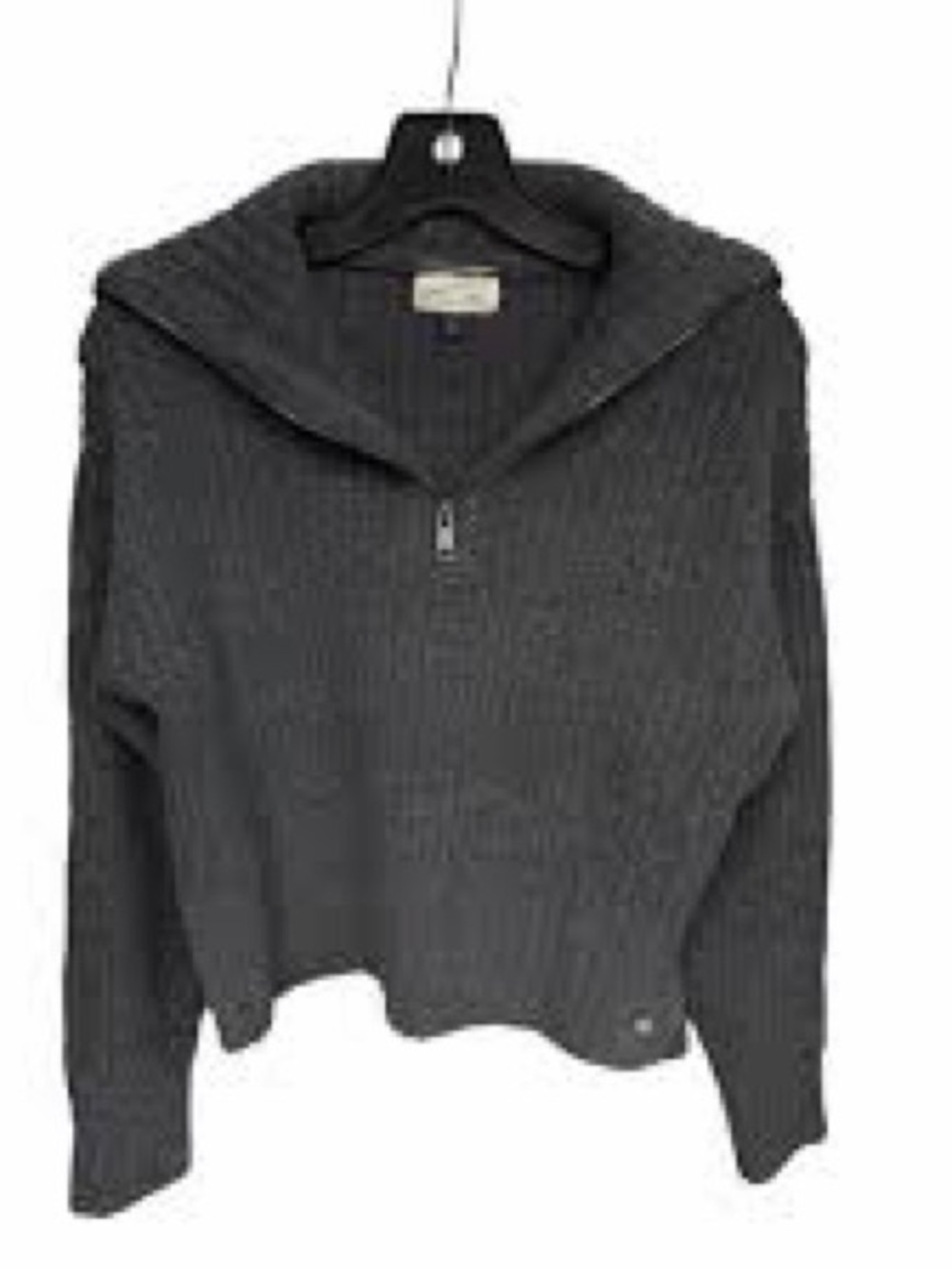 Charcoal Half-Zip Hooded Sweater